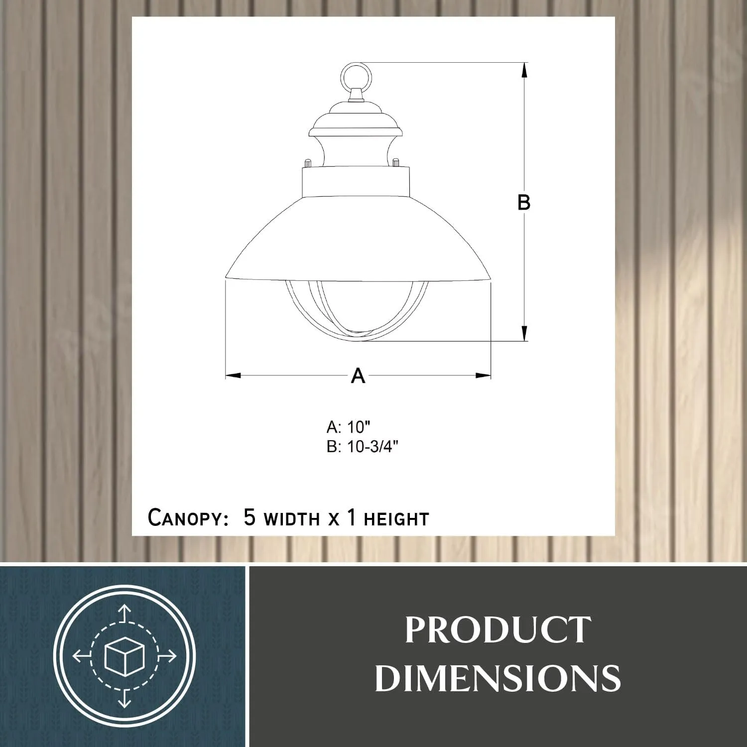VAXCEL Harwich 1 Light Gray Coastal Outdoor Barn Dome Pendant Clear Glass