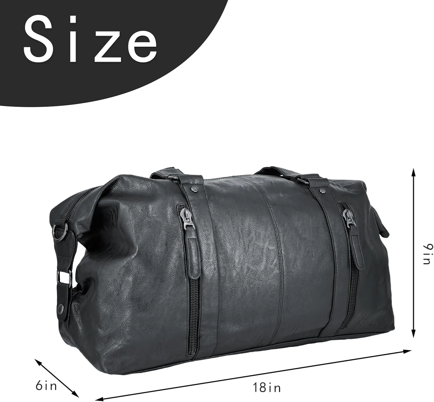 Vegan Leather Travel Duffel Weekender Bag Carry on Overnight Bag Sports Duffel bag For men and Women