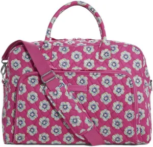 Vera Bradley Womens Weekender Pink Swirls Flowers One Size
