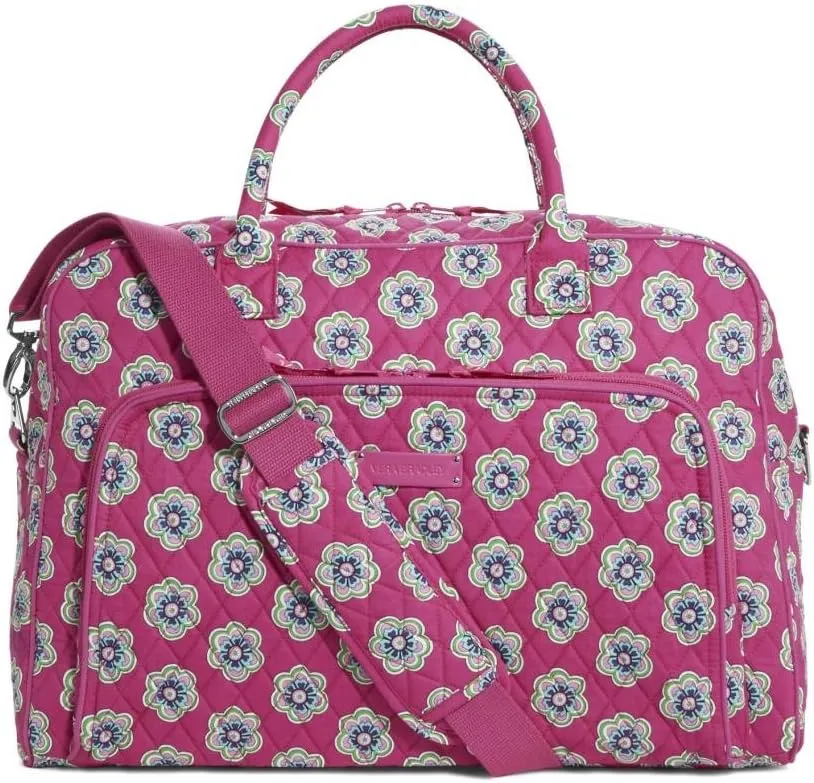 Vera Bradley Womens Weekender Pink Swirls Flowers One Size