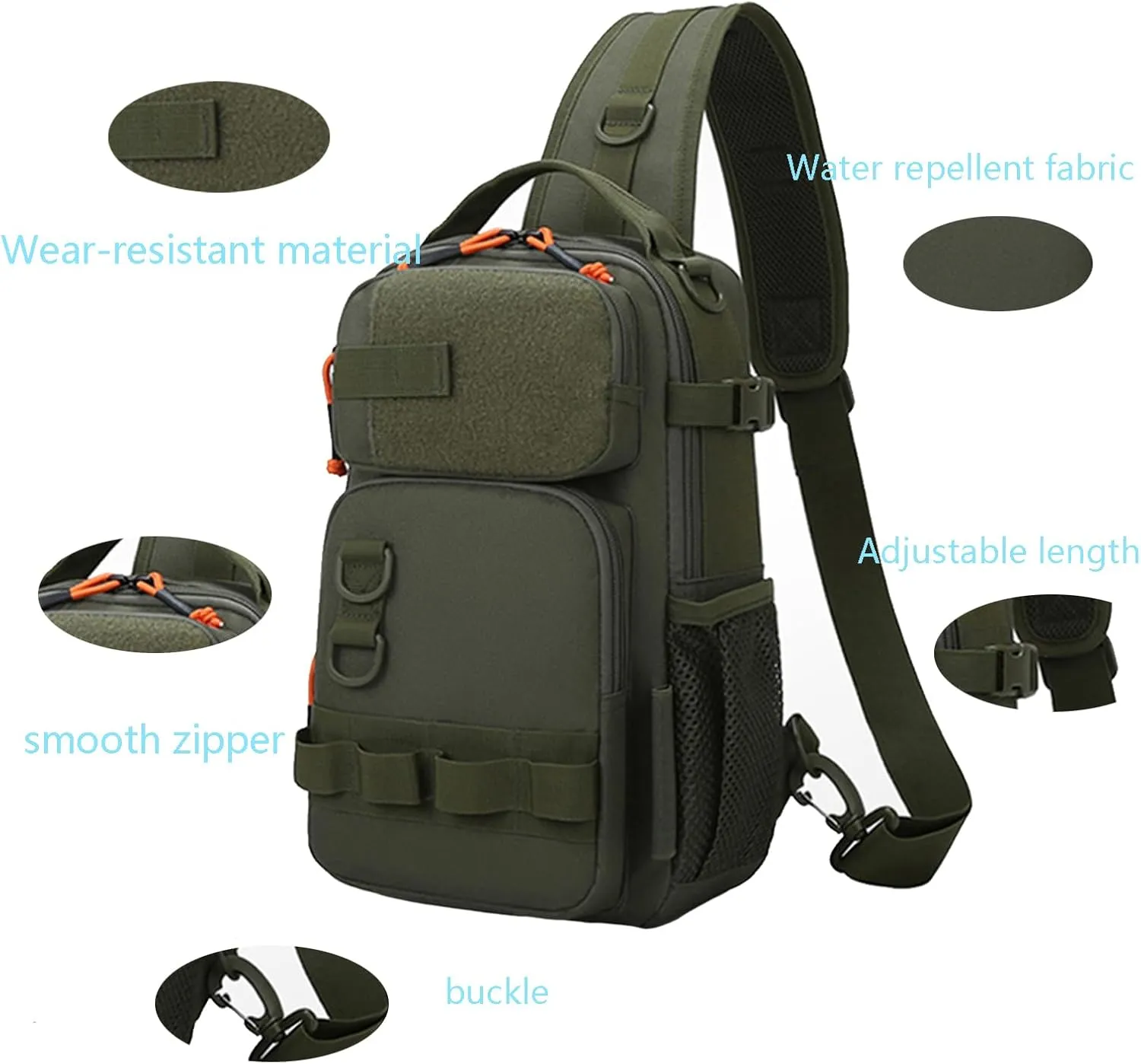Versatile Fishing Backpack with Rod Holder and Adjustable Straps