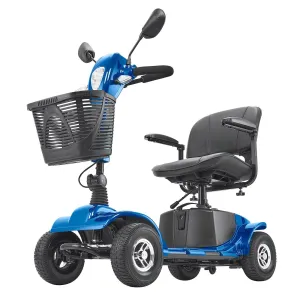VEVOR Heavy-Duty 4 Wheel Mobility Scooter for Adults & Seniors - Folding Electric Powered Mobility Scooter & 12 Mile Long Range, All Terrain Travel Scooter with 9° Climbing Capacity, 265lb Capacity