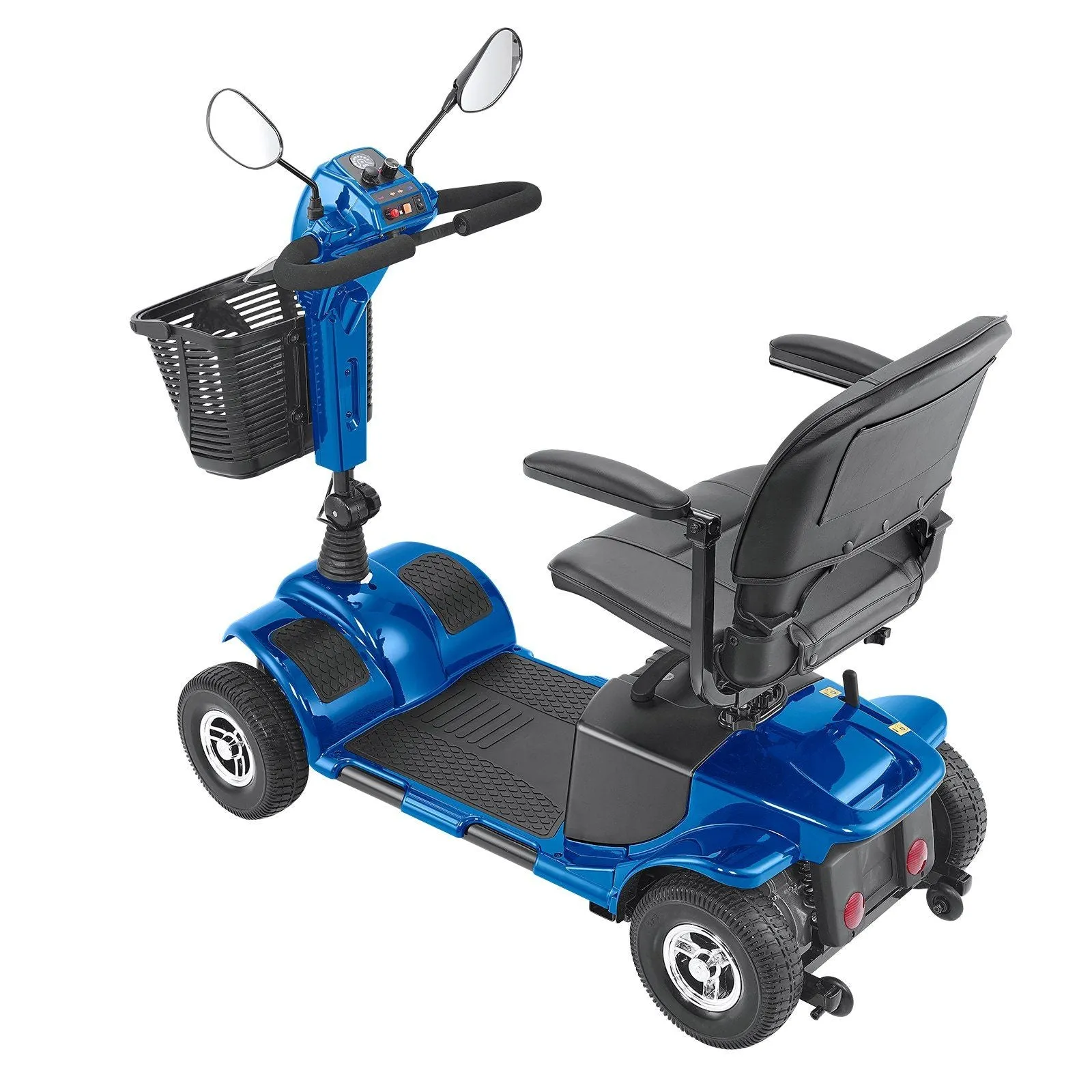 VEVOR Heavy-Duty 4 Wheel Mobility Scooter for Adults & Seniors - Folding Electric Powered Mobility Scooter & 12 Mile Long Range, All Terrain Travel Scooter with 9° Climbing Capacity, 265lb Capacity