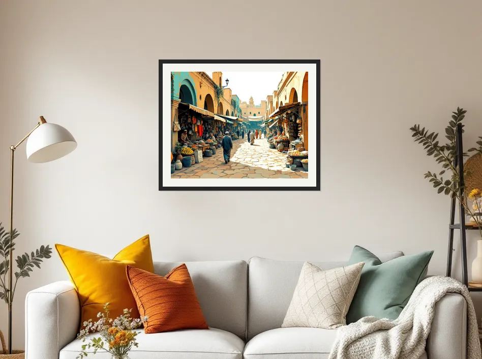 Vibrant Essence of Gaza Market Wall Art Poster