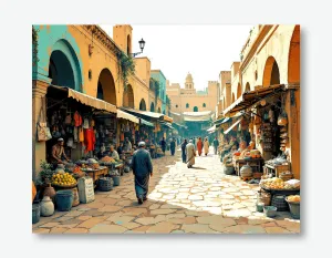 Vibrant Essence of Gaza Market Wall Art Poster