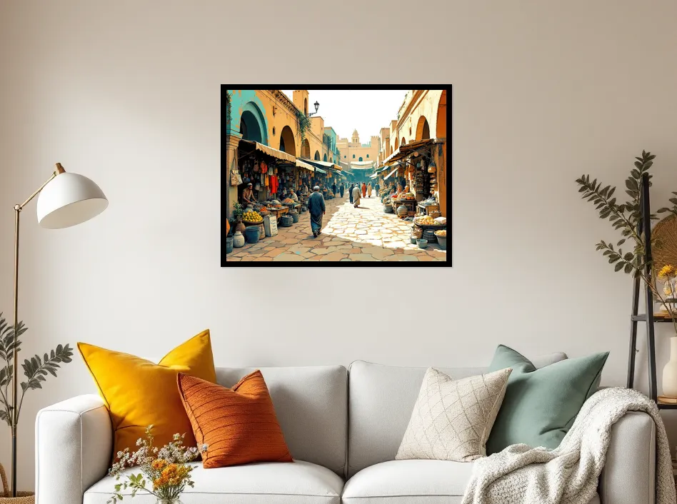 Vibrant Essence of Gaza Market Wall Art Poster