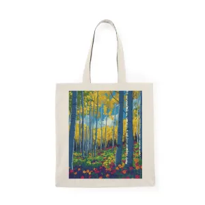 Vibrant Nature Aspen Tote Bag - Eco-Friendly Floral Design