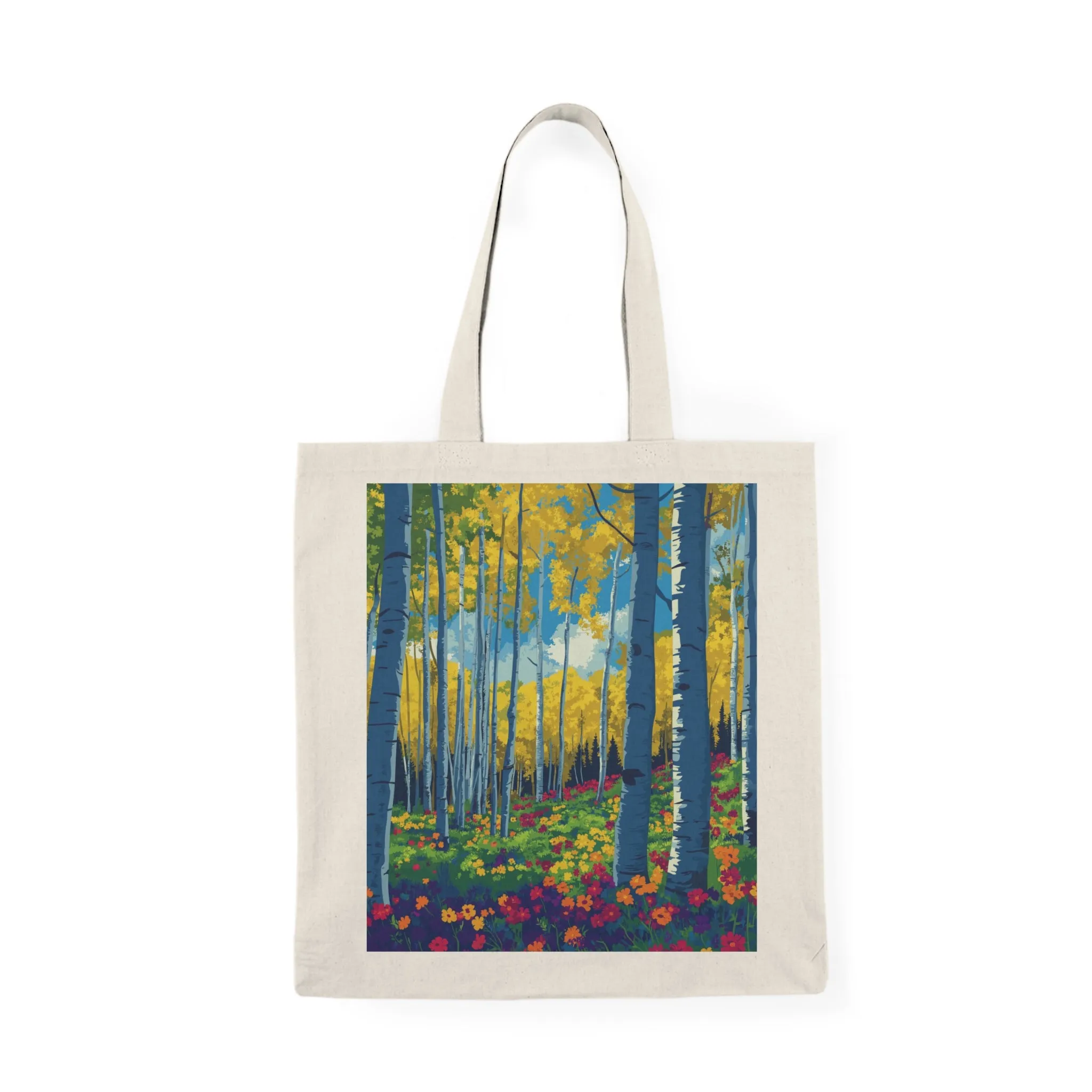 Vibrant Nature Aspen Tote Bag - Eco-Friendly Floral Design