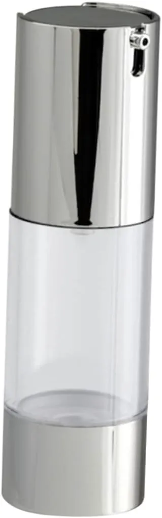 VICASKY 30ml Silver Airless Pump Bottle Pump Dispenser Cream Emulsion Travel-Friendly Plastic Bottles