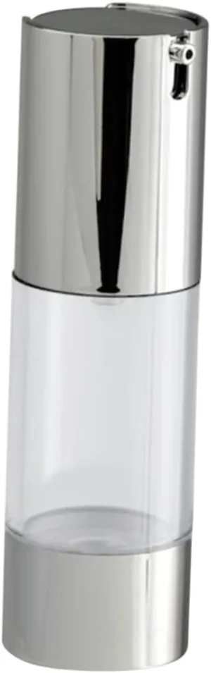 VICASKY 30ml Silver Airless Pump Bottle Pump Dispenser Cream Emulsion Travel-Friendly Plastic Bottles