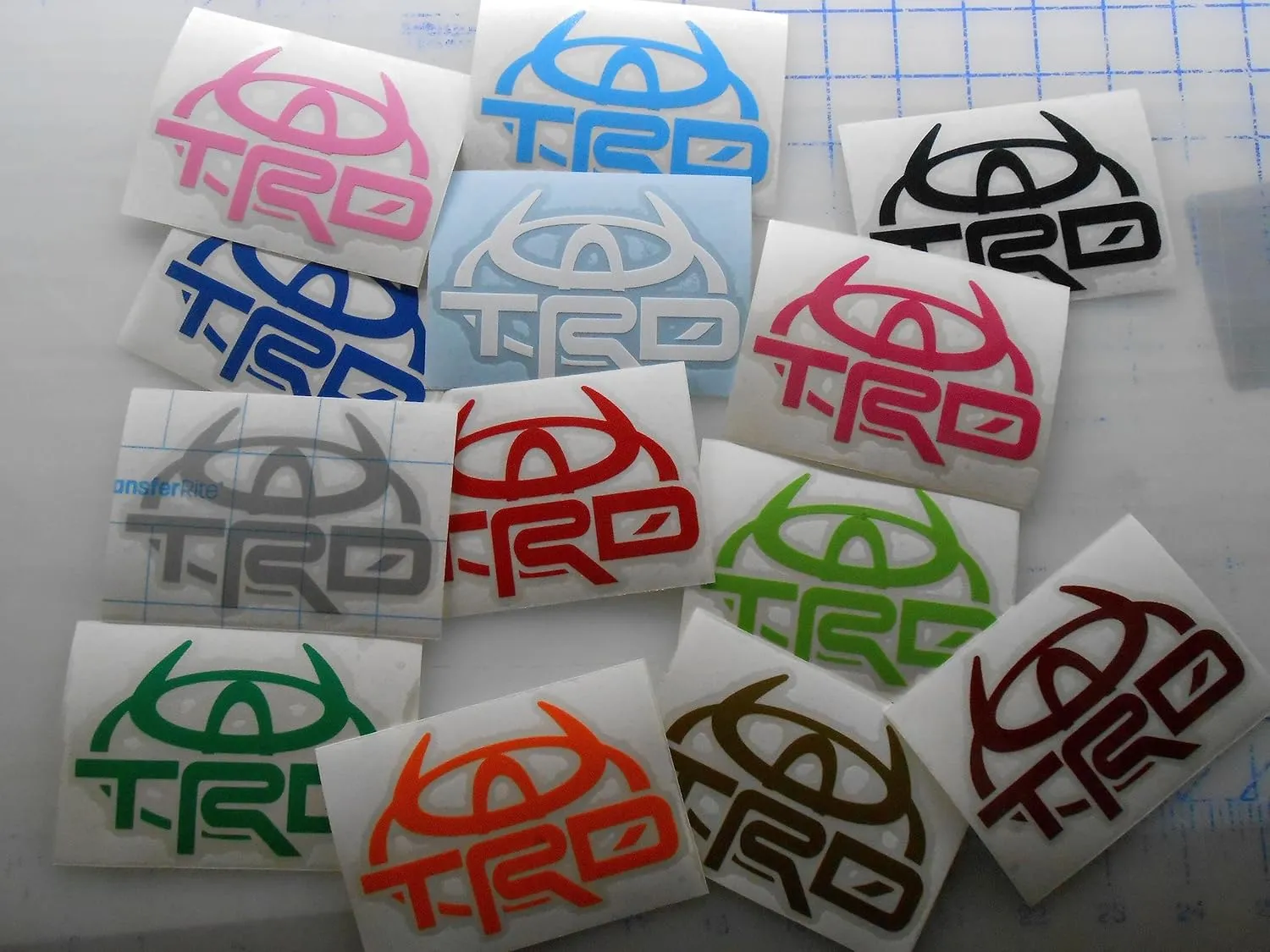 Vinyl Decal - Compatible with TOYOTA TRD products (Red, 11" Wide x 7.25" Tall)