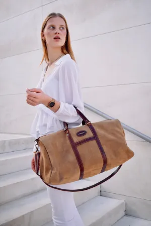 Vocco Hazelnut Weekender Leather Bag