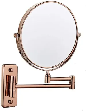 Wall Mounted Cosmetic Mirror with 3X/1X Magnification, 360° Swivel, Adjustable Arm, Ideal for Makeup & Shaving