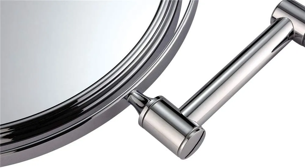 Wall Mounted Makeup Mirrors Magnifying Extend Sturdy Adjustable Shaving Cosmetic Mirror Bathroom Vanity Mirrors(3X,8inch)