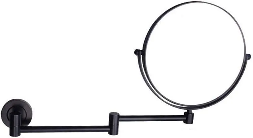 Wall Mounted Makeup Mirrors Magnifying Extend Sturdy Adjustable Shaving Cosmetic Mirror Bathroom Vanity Mirrors(Nero,7X)