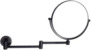 Wall Mounted Makeup Mirrors Magnifying Extend Sturdy Adjustable Shaving Cosmetic Mirror Bathroom Vanity Mirrors(Nero,7X)