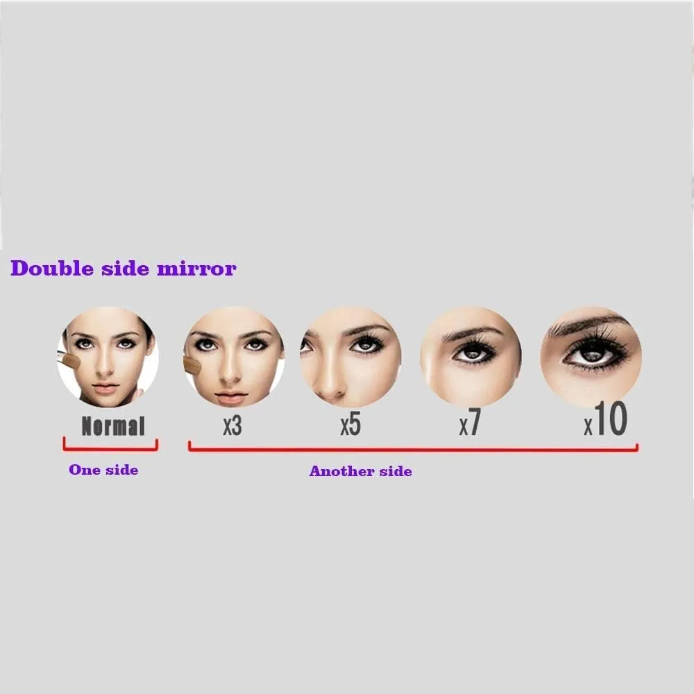 Wall Mounted Nickel Magnifying Sturdy Double Sided Adjustable Cosmetic Shaving Makeup Extendable Swivel(3X)