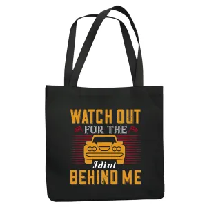 Warning Gift for Drivers Look Out for Careless Drivers Perfect Gift Navy Black Multicolor Canvas Tote Bag