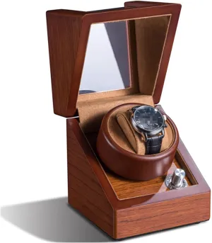 Watch Winder 1 0 Single Wood Automatic Mechanical Winding Rotator Case Cabinet Battery Watch Winder Watch Winder Box