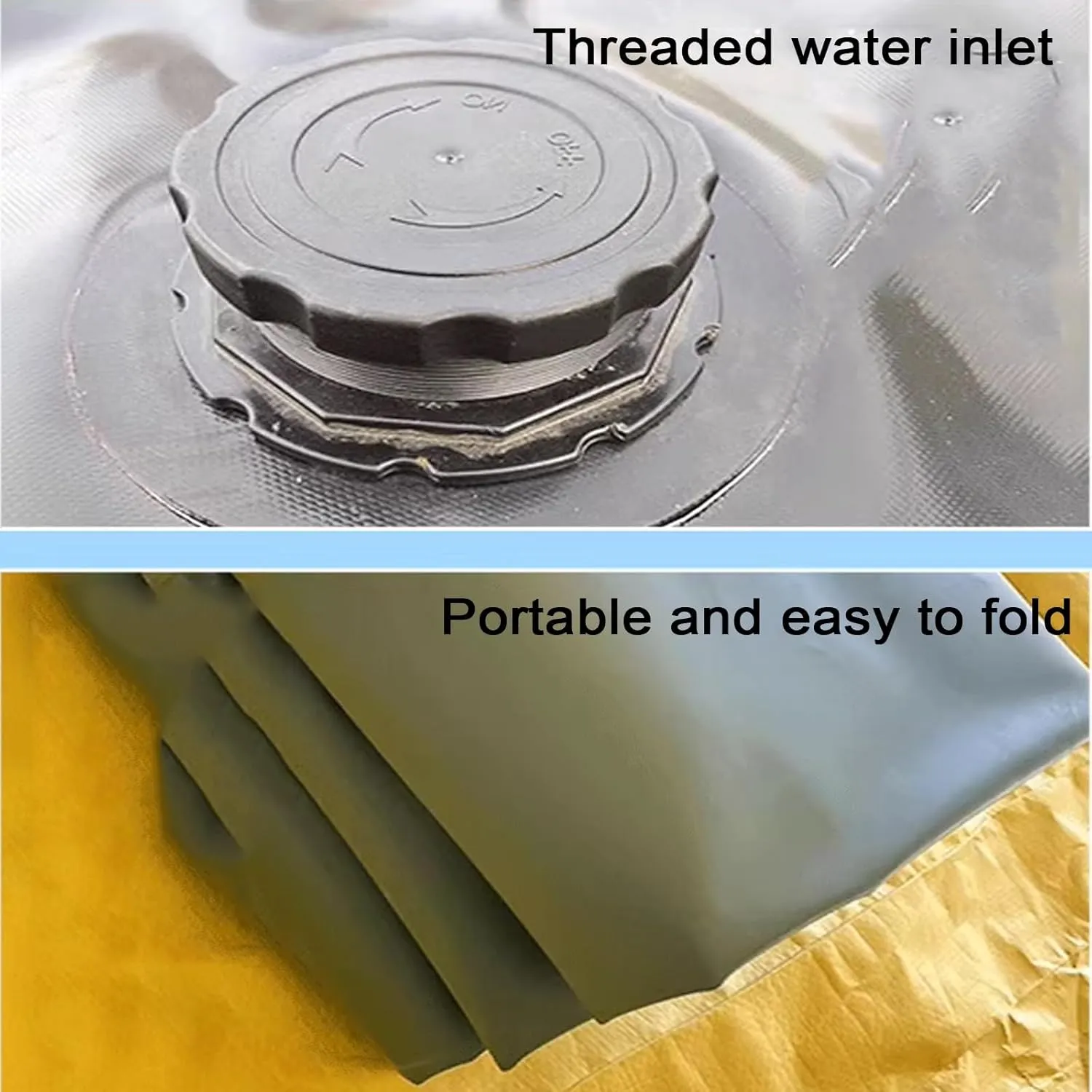 Water Storage Bladder Large-Capacity TPU Polyether Material Outdoor Water Storage Bag Portable Foldable Soft Water Bag for RVs, Fire Prevention, Irrigation(5000L/3 * 2 * 0.85M)