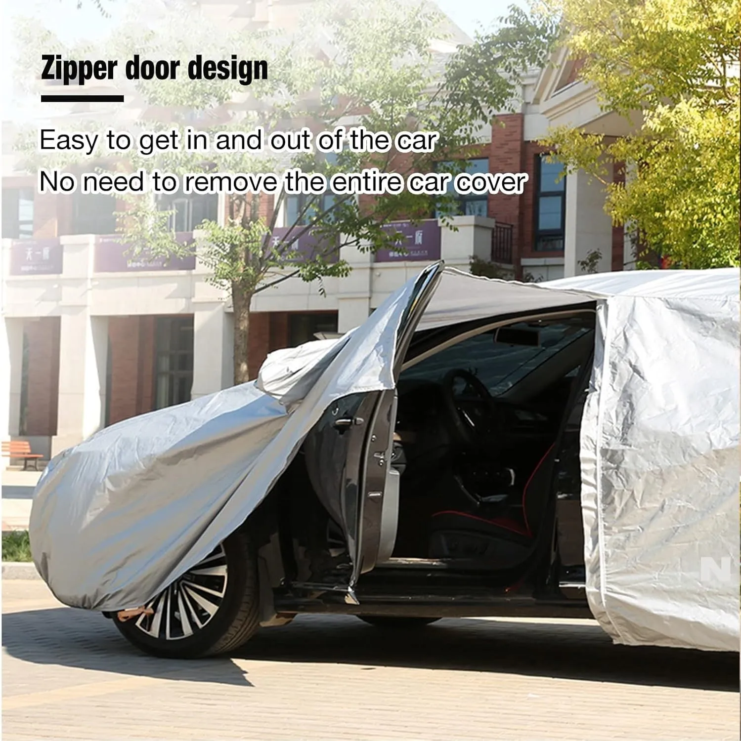 Waterproof Car Cover Compatible with Mazda Biante 2008-2018, Waterproof, Dustproof, Windproof, Snowproof Car Cover with Reflective Strips All-Weather Protection Car Cover (Color : D, Size : Without