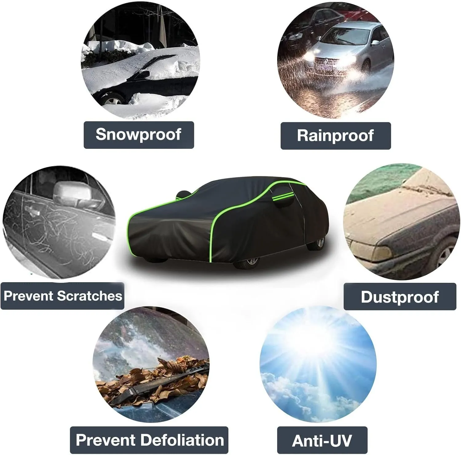 Waterproof Car Cover Compatible with Mazda Biante 2008-2018, Waterproof, Dustproof, Windproof, Snowproof Car Cover with Reflective Strips All-Weather Protection Car Cover (Color : D, Size : Without