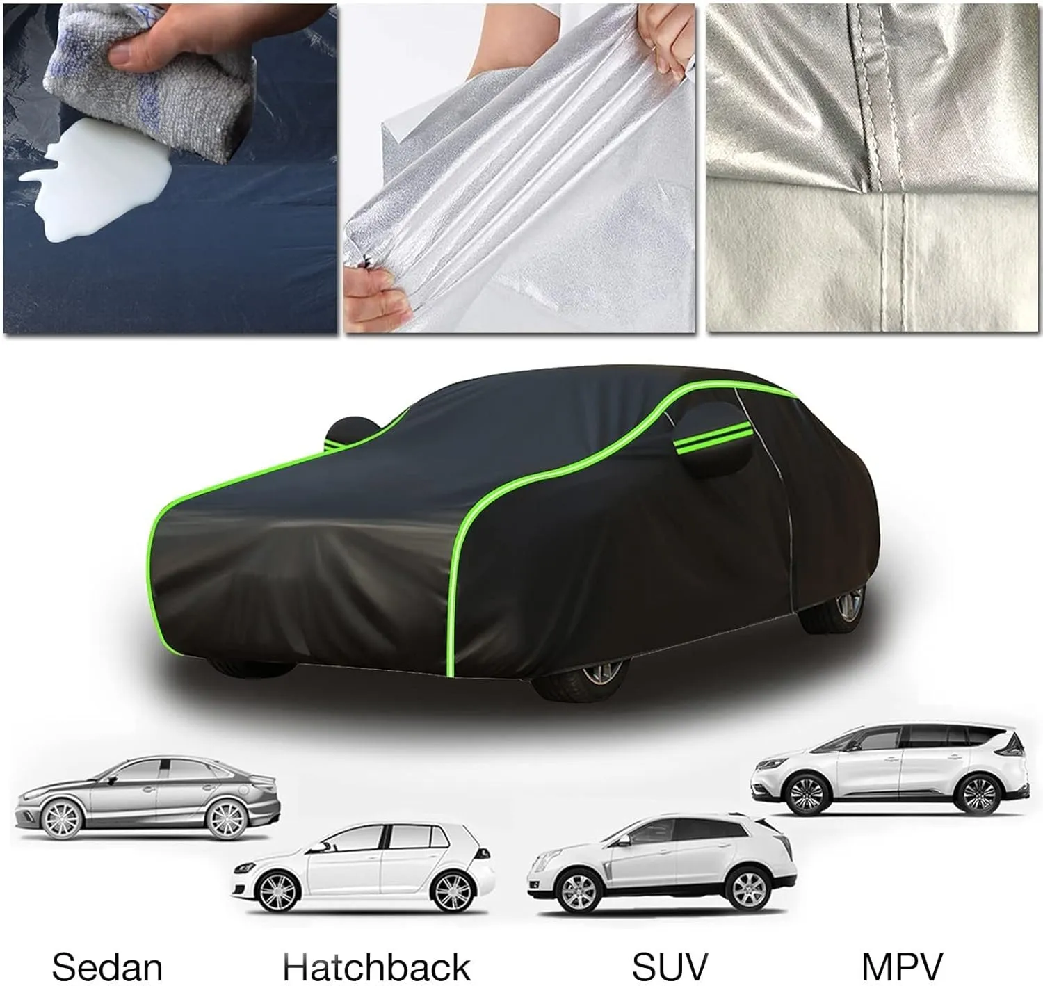 Waterproof Car Cover Compatible with Mazda Biante 2008-2018, Waterproof, Dustproof, Windproof, Snowproof Car Cover with Reflective Strips All-Weather Protection Car Cover (Color : D, Size : Without