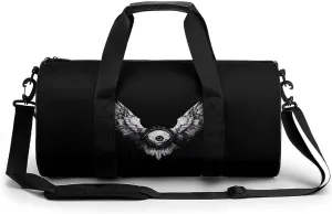 Weirdcore Halloween Eyeball Wings Gym Bag Lightweight Duffel Bag Workout Bag Overnight Backpack Travel Bags for Men Women, 17.7in/9in/9in, Style