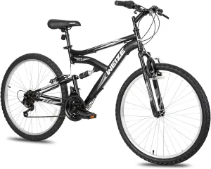 WEIZE Mountain Bike, 26/27.5 inch Outdoor Cycling Bike,18-Speed/High-Carbon Steel/Dual Full Suspension, Adjustable Ergonomic Seat for Men Women Adult, MTB Bicycle with Suspension Fork,Sleek Colors