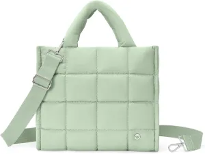 WESTBRONCO Puffer Crossbody Bags for Women Quilted Tote Bag Puffy Weekender Overnight Bag Nylon Shoulder Handbag