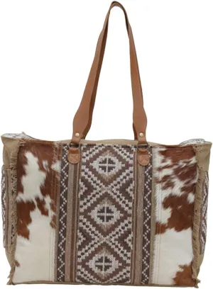Western Leather Weekender Bag for Women - Elisa