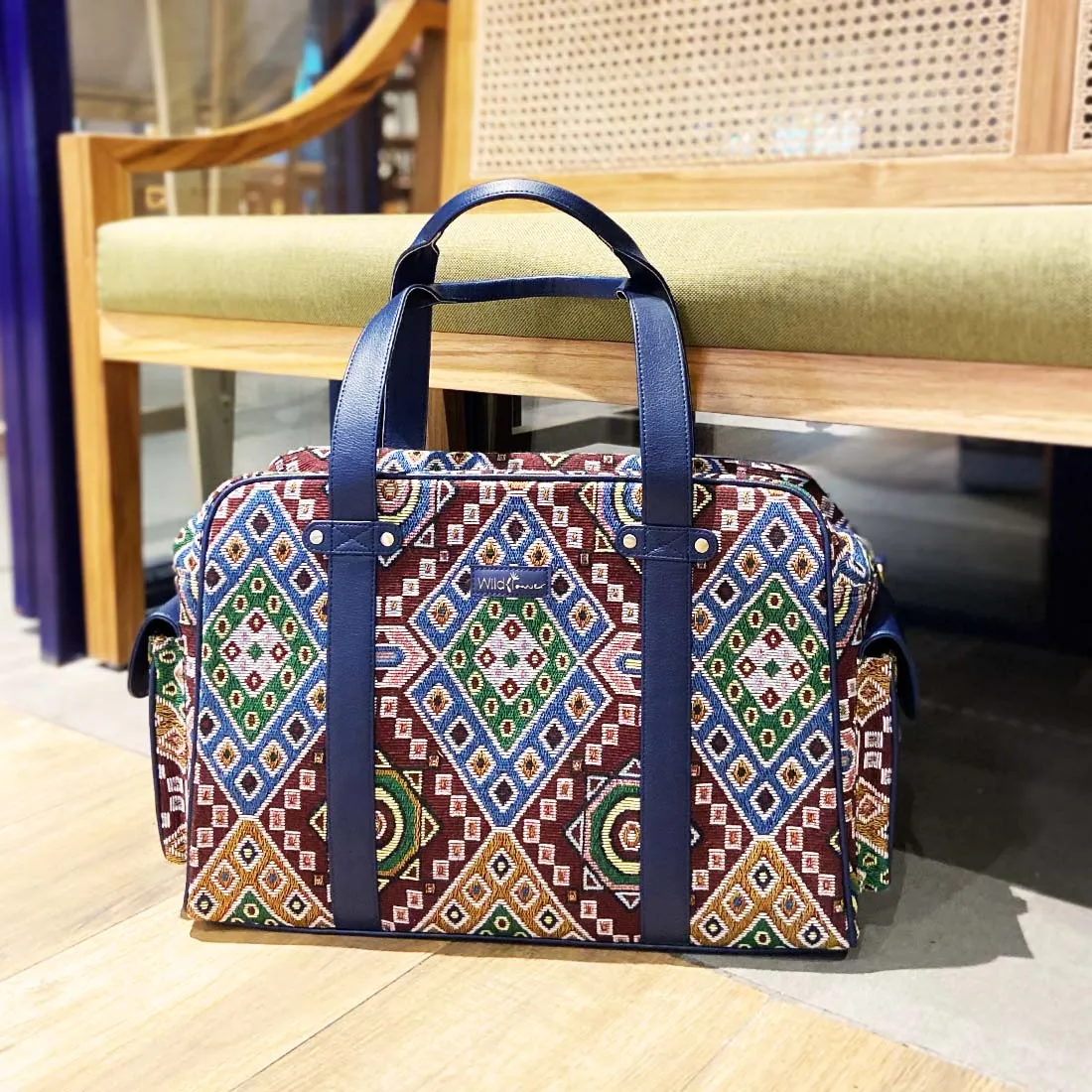 Wildflower Midnight at Magnolia Weekender Travel Bag for Women