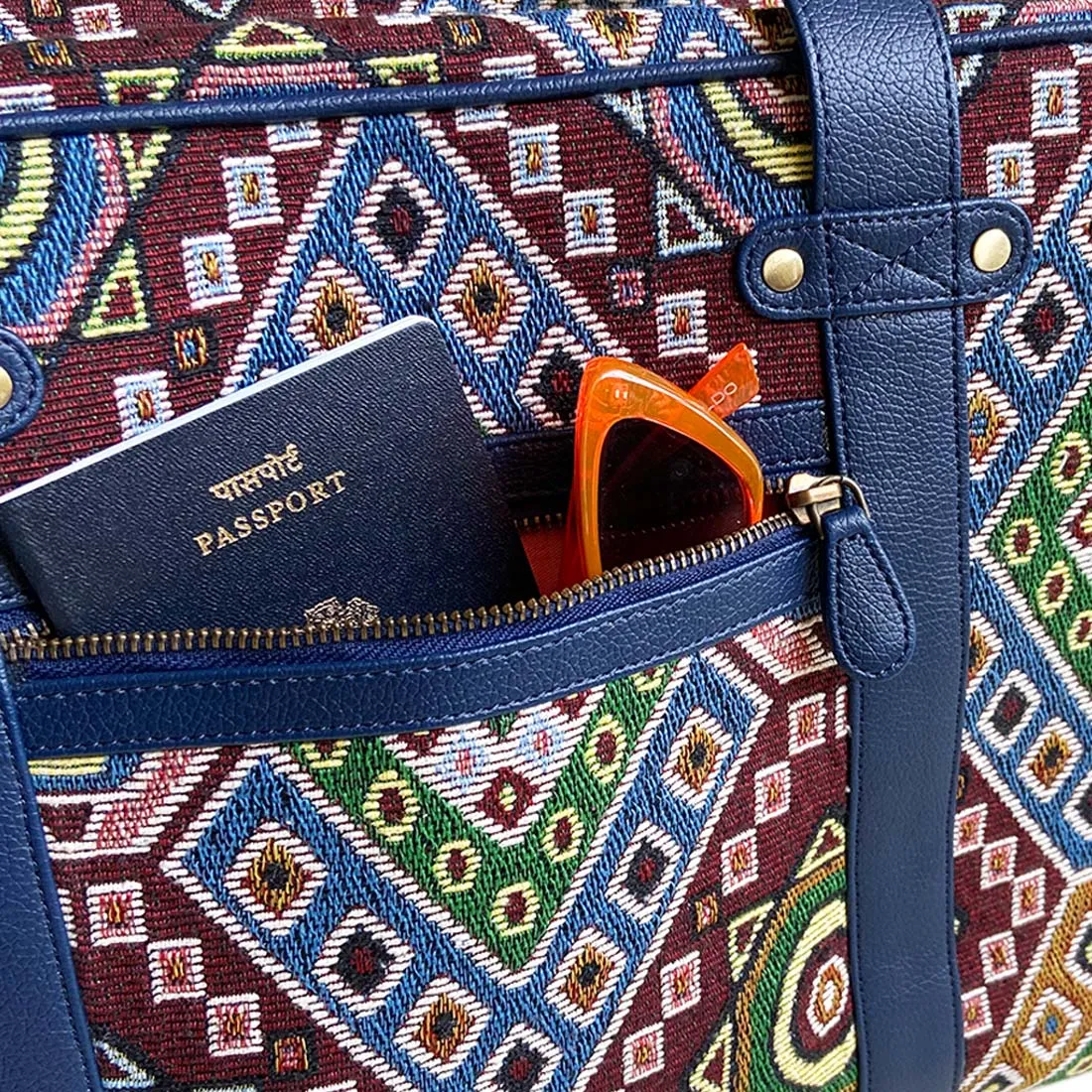 Wildflower Midnight at Magnolia Weekender Travel Bag for Women