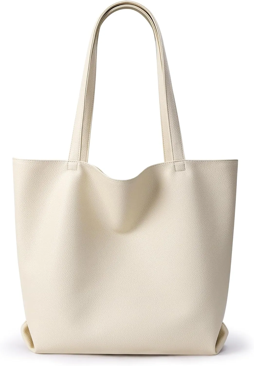 WLLWOO WLLWOO Soft PU Leather Tote Bag for Women Large Casual Hobo Handbags with Zipper Shoulder Work Bag Travel Purse
