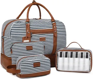 Wogarl Weekender Bags for Women Large Overnight Bag Weekend Travel Duffel Bag Carry on Shoulder with Shoe Compartment Toiletry Bag for Travel Business Gym