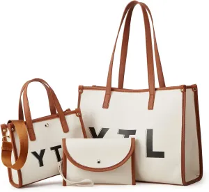 Women Fashion Handbag Wallet Tote Bag Shoulder Bag Top Handle Satchel Purse Set