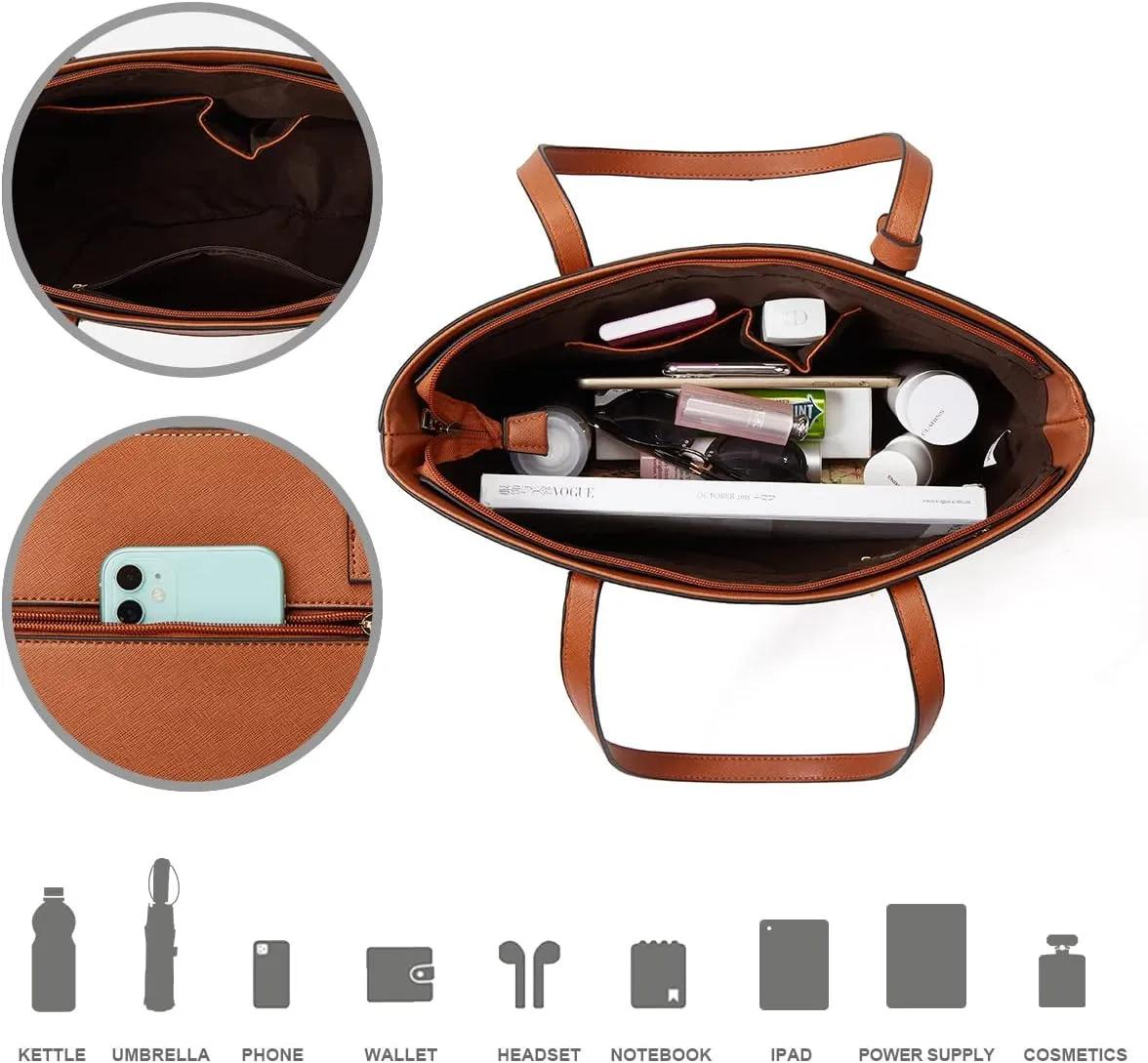 Women Fashion Handbags Wallet Tote Bag Shoulder Bag Top Handle Satchel Purse Set 4pcs