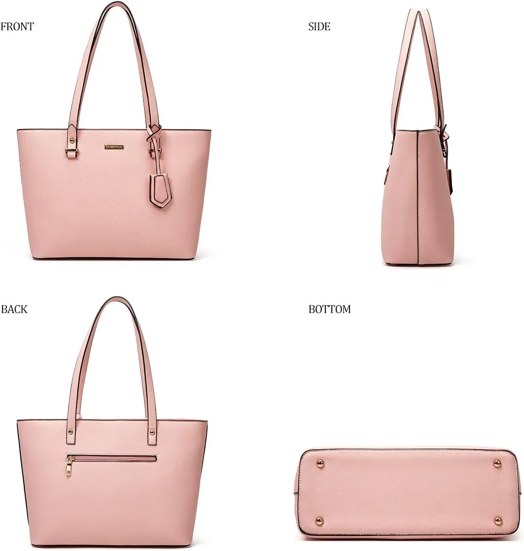 Women Fashion Handbags Wallet Tote Bag Shoulder Bag Top Handle Satchel Purse Set 4pcs