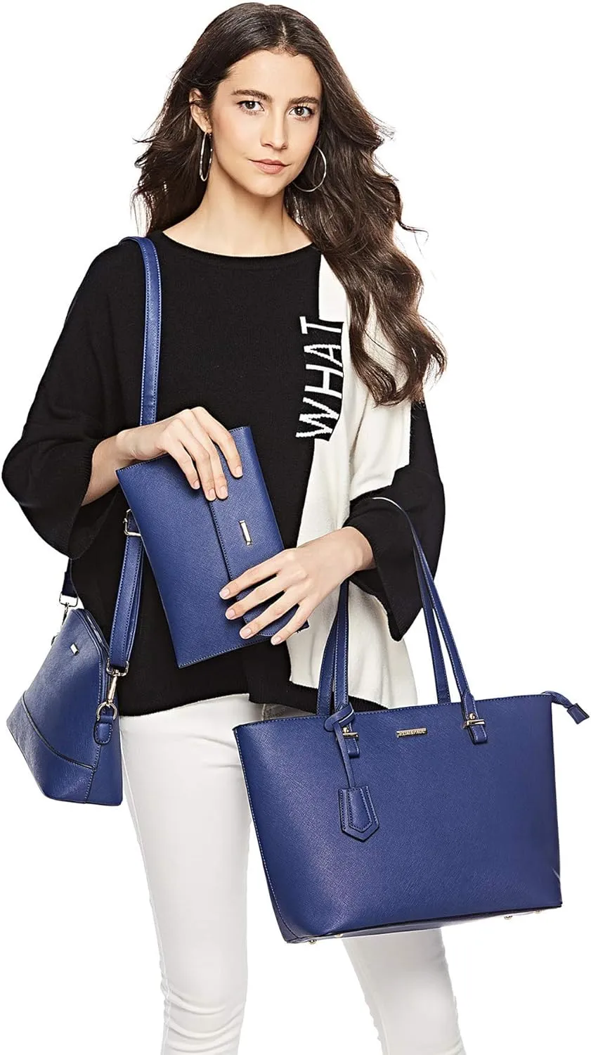 Women Fashion Handbags Wallet Tote Bag Shoulder Bag Top Handle Satchel Purse Set 4pcs