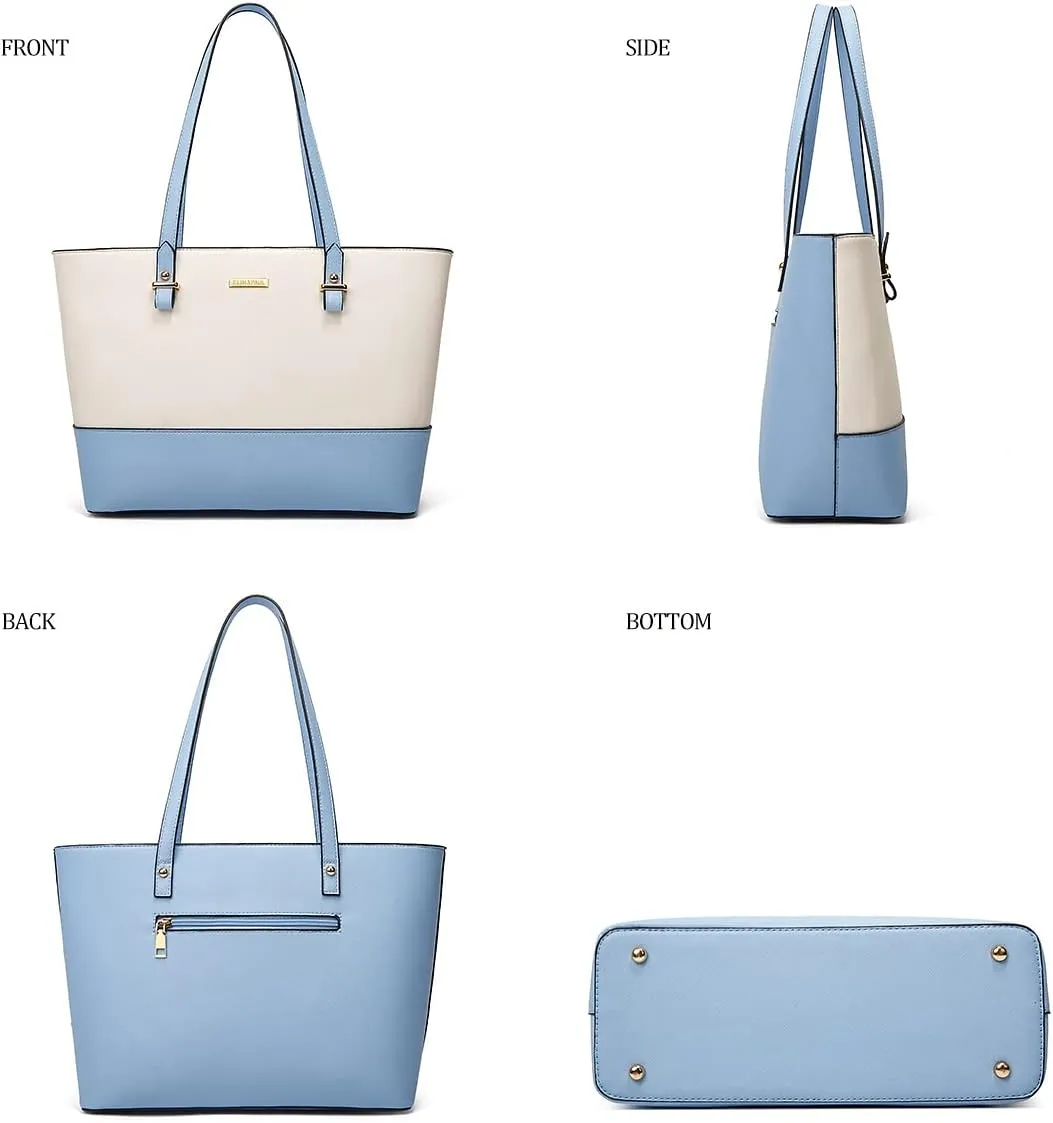 Women Fashion Handbags Wallet Tote Bag Shoulder Bag Top Handle Satchel Purse Set 4pcs