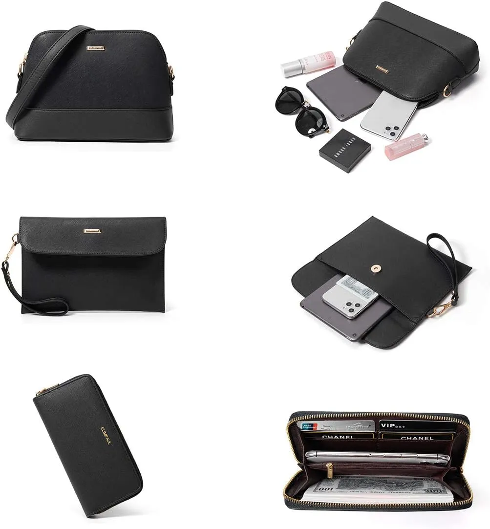 Women Fashion Handbags Wallet Tote Bag Shoulder Bag Top Handle Satchel Purse Set 4pcs