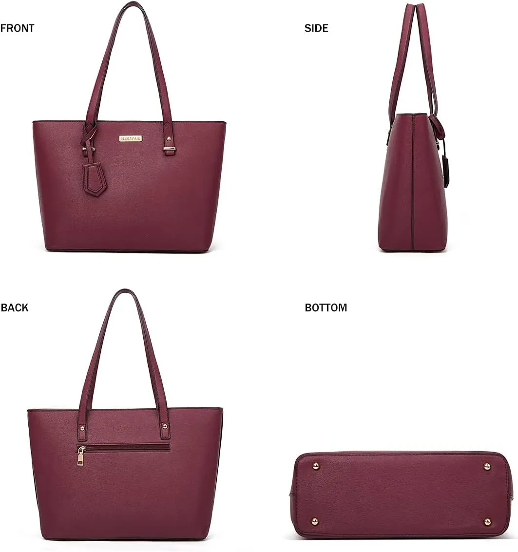 Women Fashion Handbags Wallet Tote Bag Shoulder Bag Top Handle Satchel Purse Set 4pcs