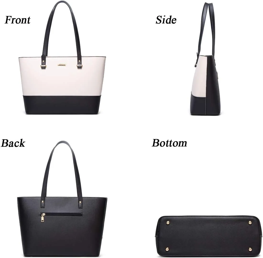 Women Fashion Handbags Wallet Tote Bag Shoulder Bag Top Handle Satchel Purse Set 4pcs
