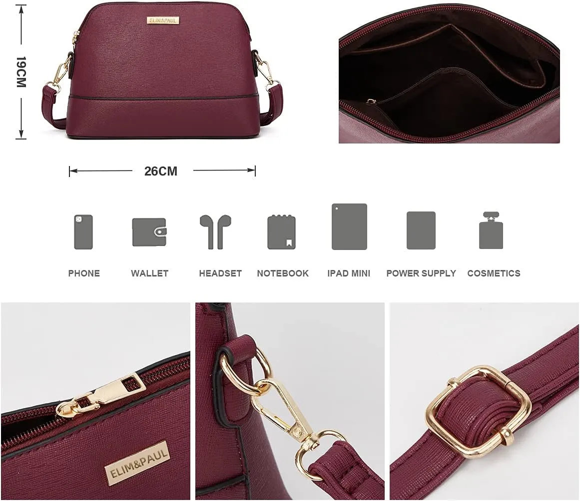 Women Fashion Handbags Wallet Tote Bag Shoulder Bag Top Handle Satchel Purse Set 4pcs