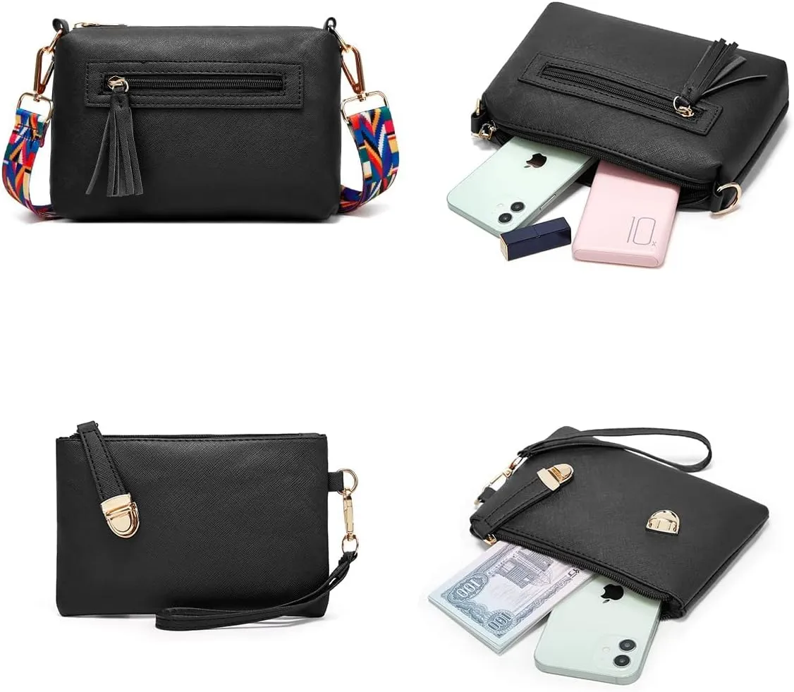 Women Fashion Handbags Wallet Tote Bag Shoulder Bag Top Handle Satchel Purse Set 4pcs