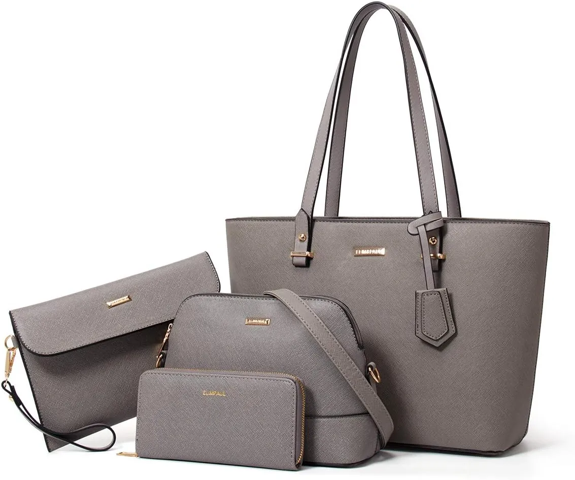 Women Fashion Handbags Wallet Tote Bag Shoulder Bag Top Handle Satchel Purse Set 4pcs