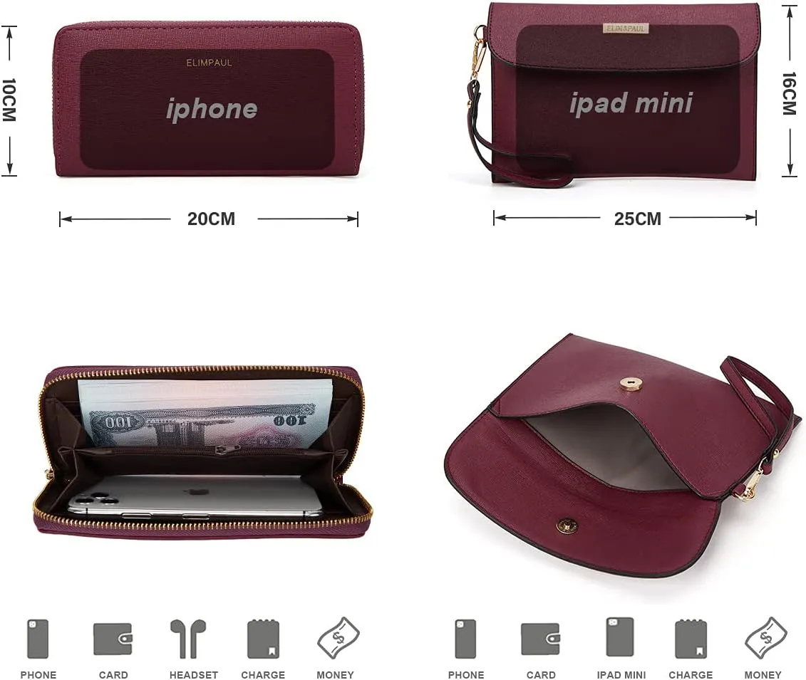 Women Fashion Handbags Wallet Tote Bag Shoulder Bag Top Handle Satchel Purse Set 4pcs