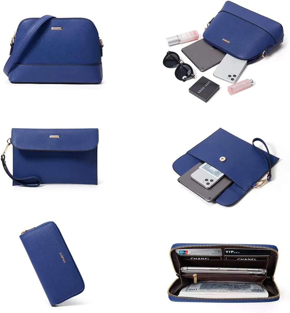 Women Fashion Handbags Wallet Tote Bag Shoulder Bag Top Handle Satchel Purse Set 4pcs
