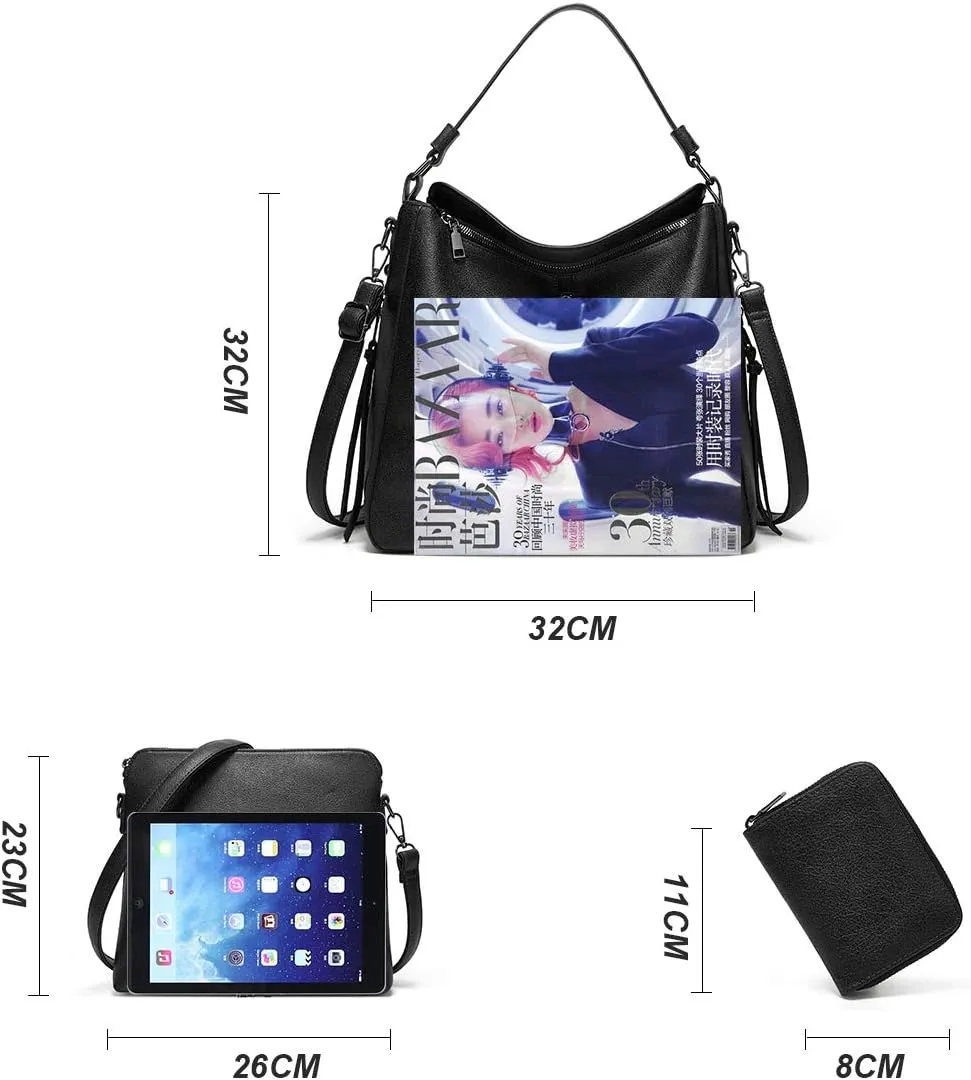 Women Fashion Handbags Wallet Tote Bag Shoulder Bag Top Handle Satchel Purse Set
