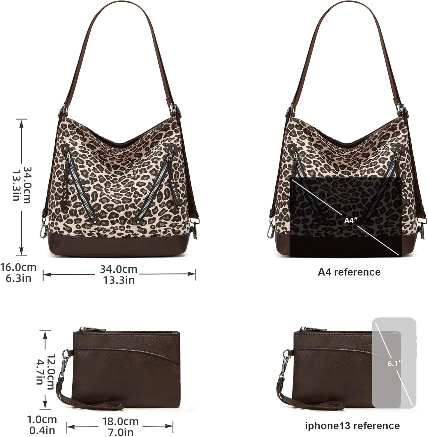 Women Fashion Handbags Wallet Tote Bag Shoulder Bag Top Handle Satchel Purse Set